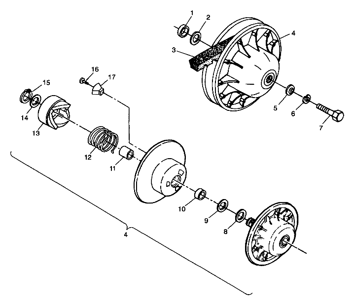 DRIVEN CLUTCH - A99BA25CA (4949574957b010)