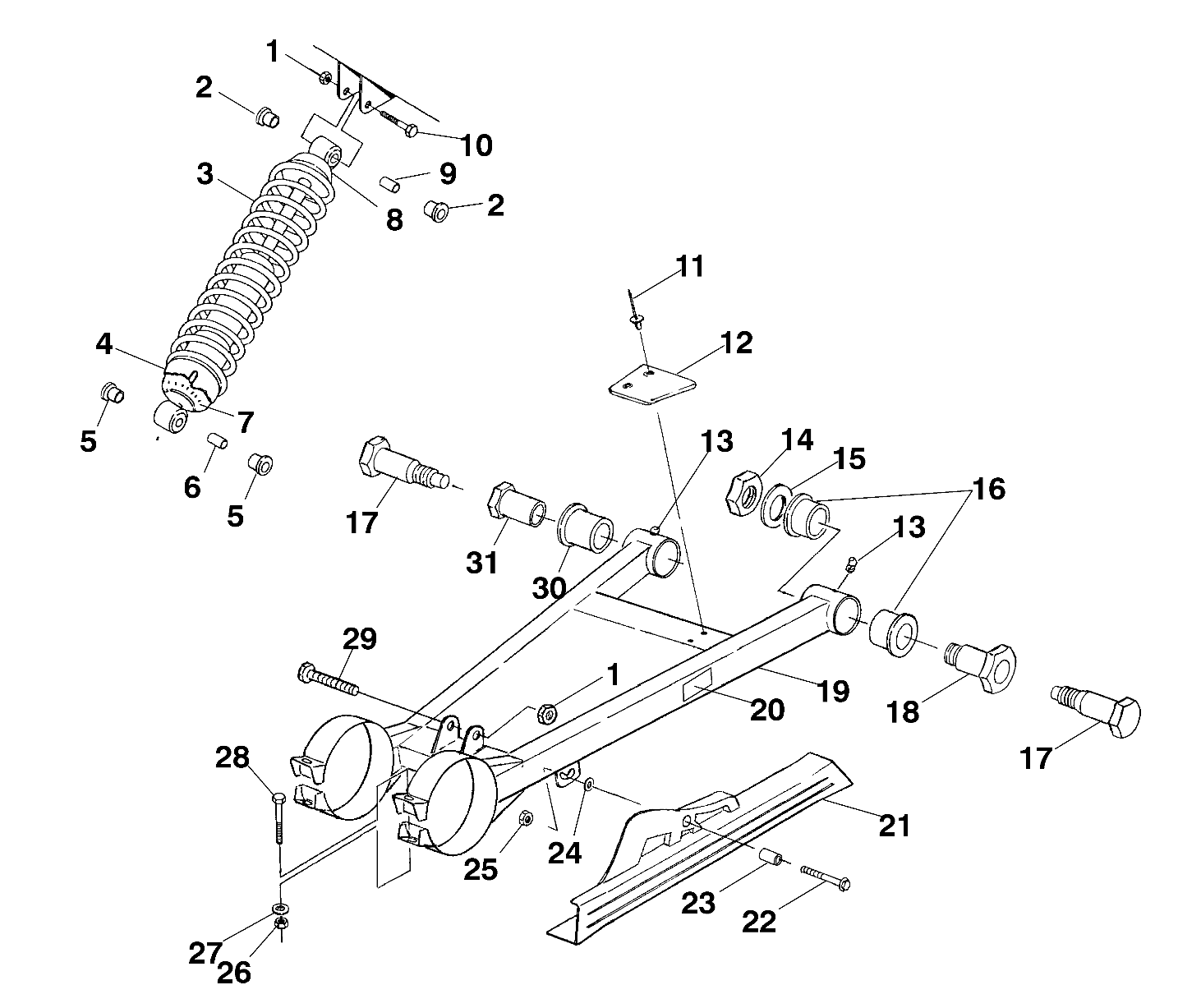 SWING ARM/SHOCK MOUNTING - A99BA25CA (4949574957b011)