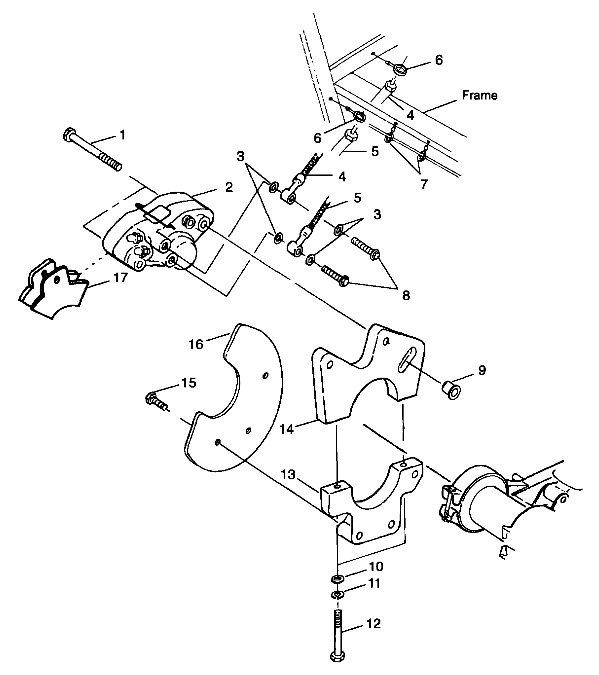 REAR CALIPER MOUNTING - A99BA25CA (4949574957b012)