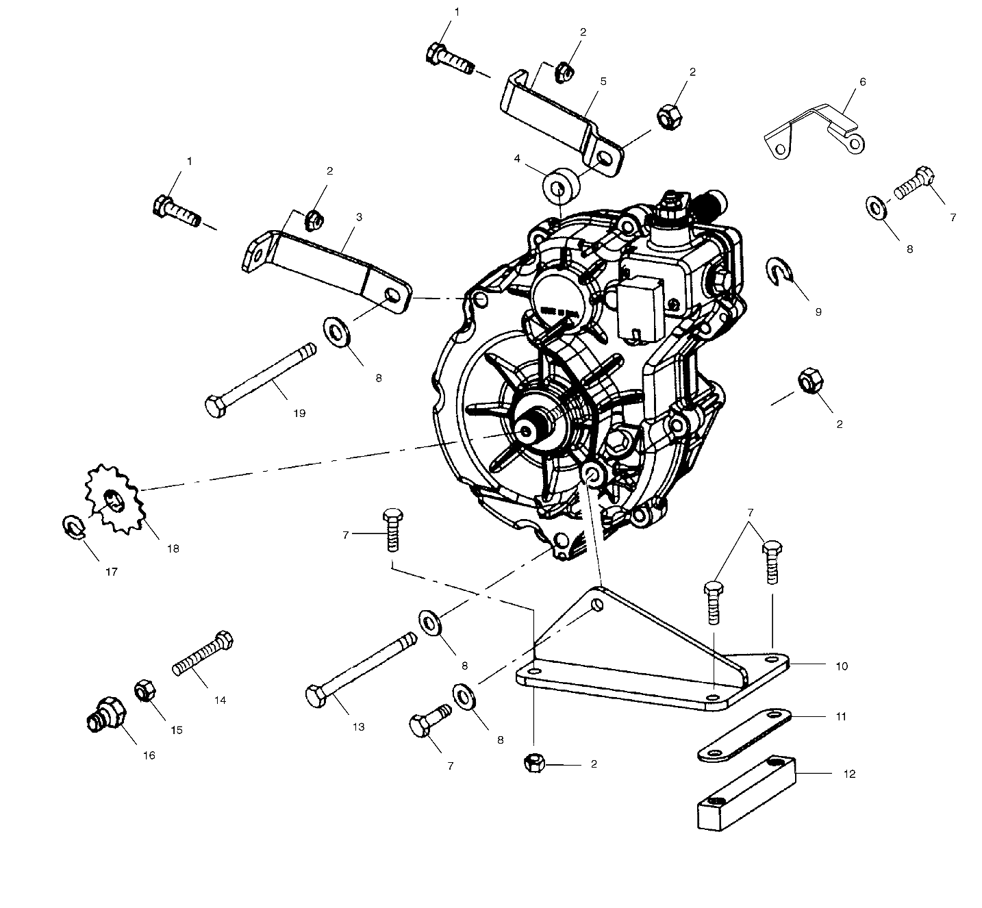 GEARCASE MOUNTING - A99BA25CA (4949574957c007)