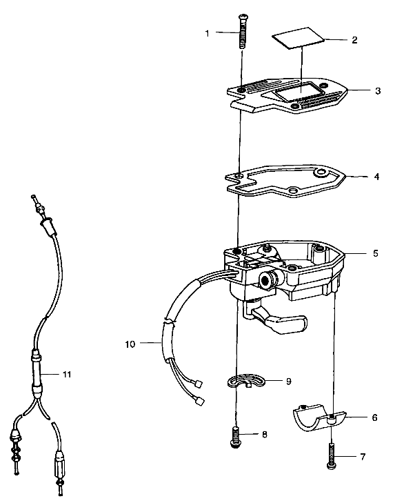 CONTROLS - THROTTLE ASM./CABLE - A99AA25CA (4949594959b001)