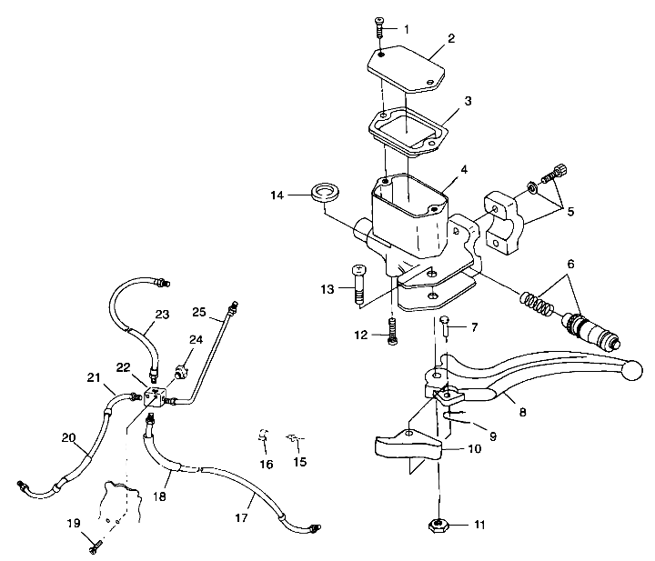 CONTROLS - MASTER CYLINDER/BRAKE LINE - A99AA25CA (4949594959b002)