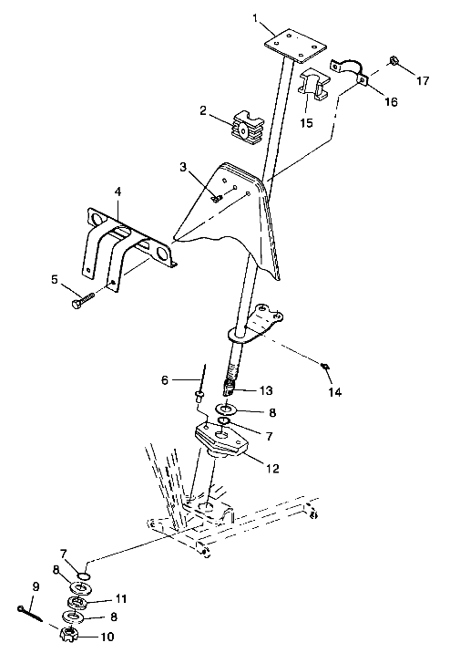 STEERING POST - A99AA25CA (4949594959b008)