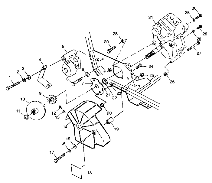 GEARCASE/BRAKE MOUNTING - A99AA25CA (4949594959b013)