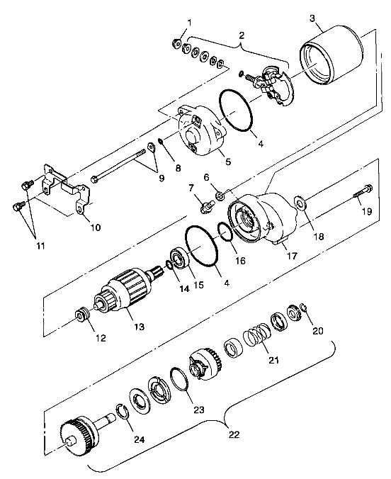 STARTING MOTOR - A99AA25CA (4949594959c010)