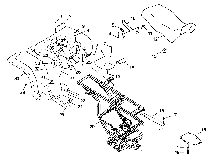 REAR CAB and SEAT - A99CG38CA (4949634963A006)