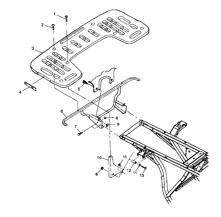 REAR RACK MOUNTING - A99CG38CA (4949634963A007)