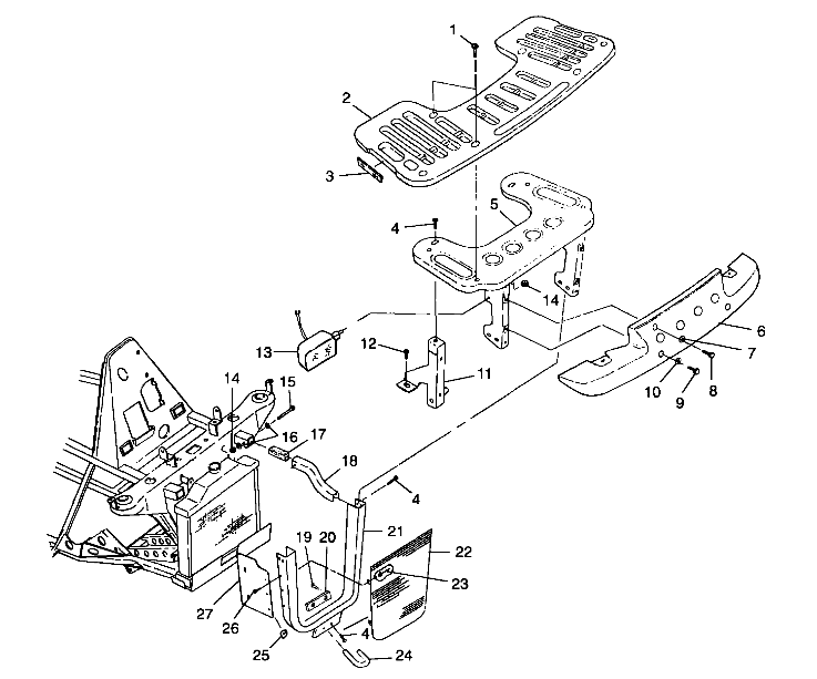 FRONT RACK and BUMPER MOUNTING - A99CG38CA (4949634963A009)