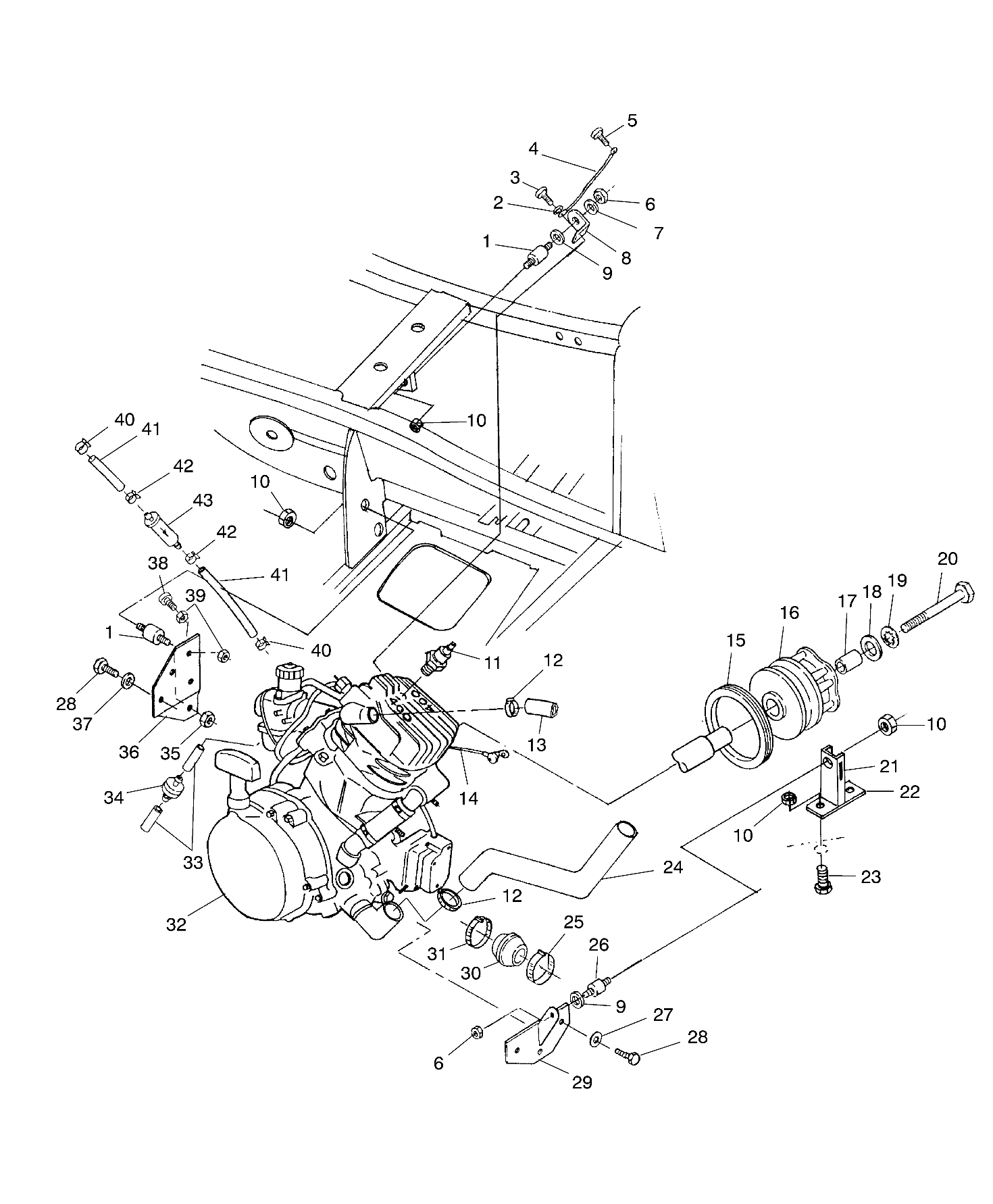 ENGINE MOUNTING - A99CG38CA (4949634963A011)