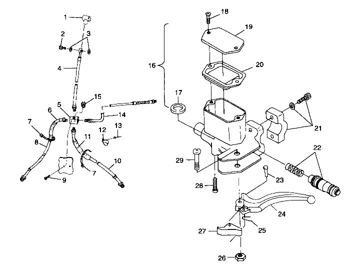 CONTROLS - MASTER CYLINDER/BRAKE LINE - A99CG38CA (4949634963B009)