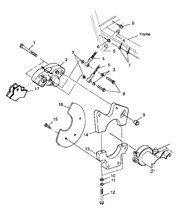 REAR CALIPER MOUNTING - A99CG38CA (4949634963C002)