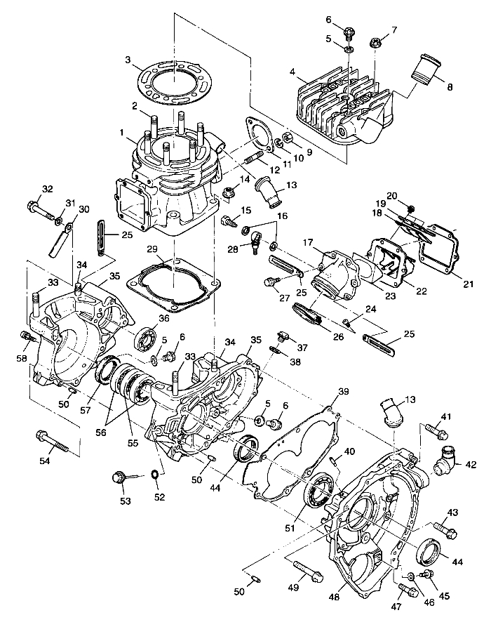 CRANKCASE and CYLINDER - A99CG38CA (4949634963D001)