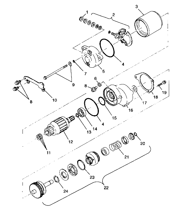 STARTING MOTOR - A99CG38CA (4949634963D008)