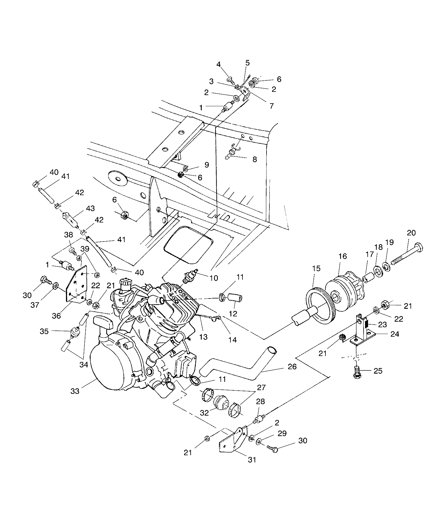 ENGINE MOUNTING - A99BG38CA (4949664966a009)