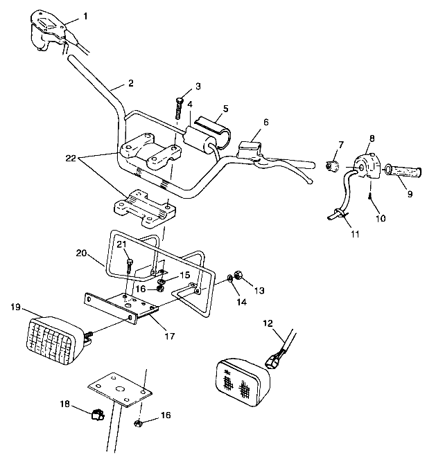 HANDLEBAR/HEADLIGHT - A99BG38CA (4949664966b009)