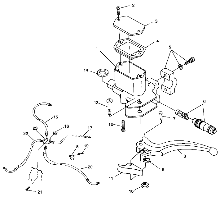 CONTROLS - MASTER CYLINDER/BRAKE LINE - A99BG38CA (4949664966b012)