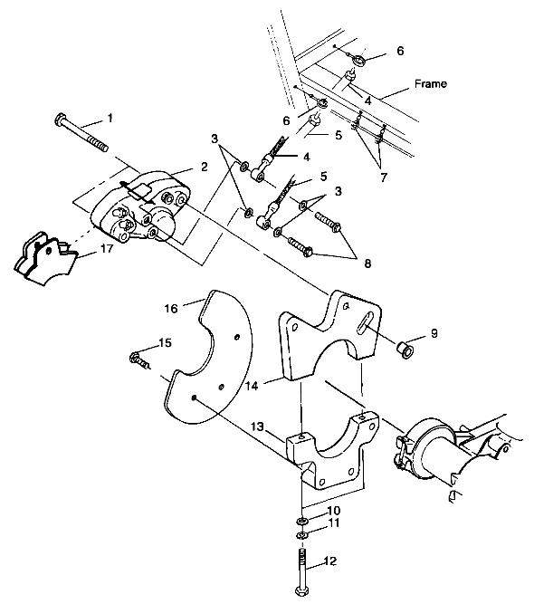 REAR CALIPER MOUNTING - A99BG38CA (4949664966c002)