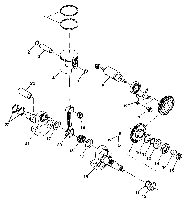 PISTON and CRANKSHAFT - A99BG38CA (4949664966d003)