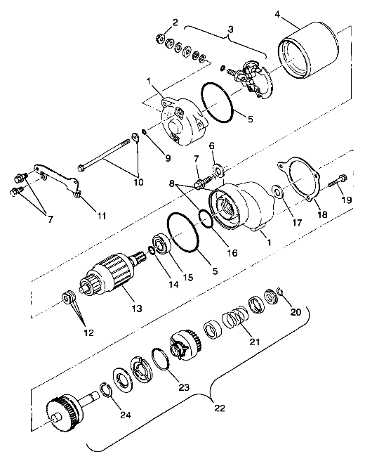 STARTING MOTOR - A99BG38CA (4949664966d007)