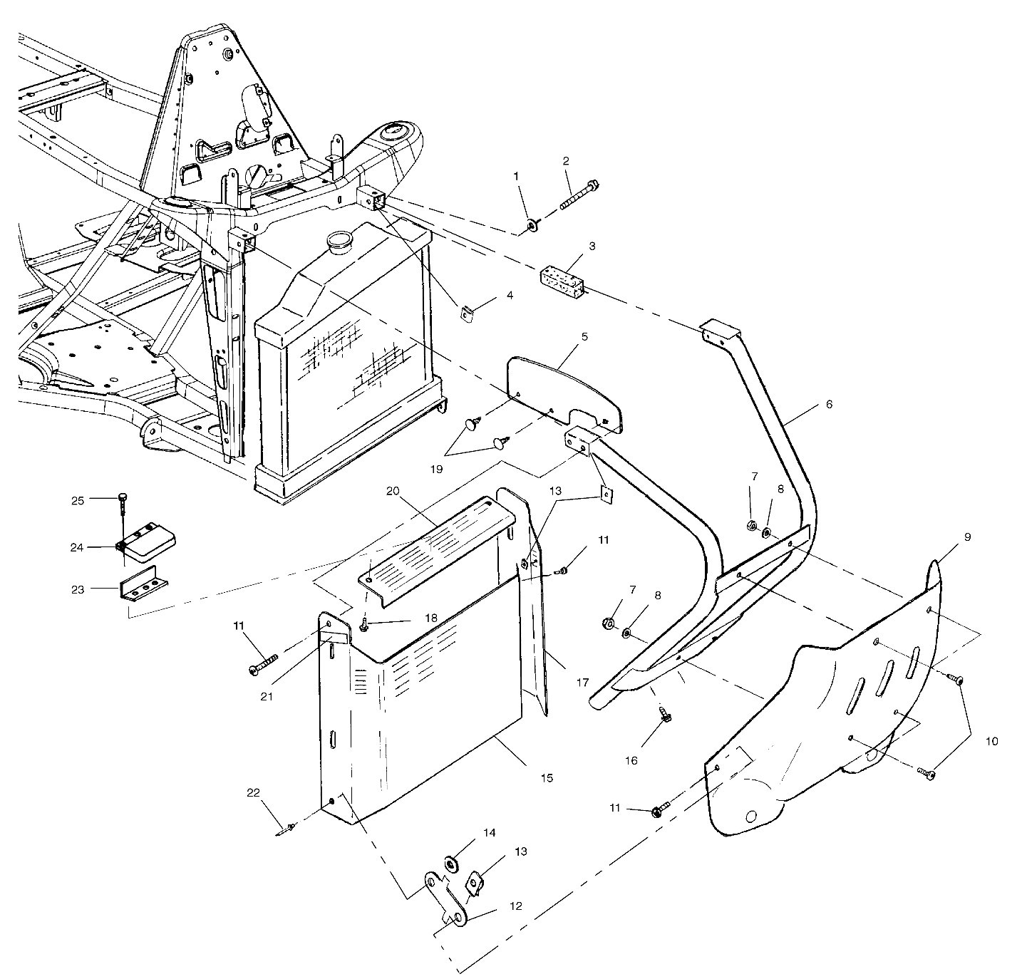 FRONT BUMPER and SHIELDS - A99BG50AA (4949714971a007)