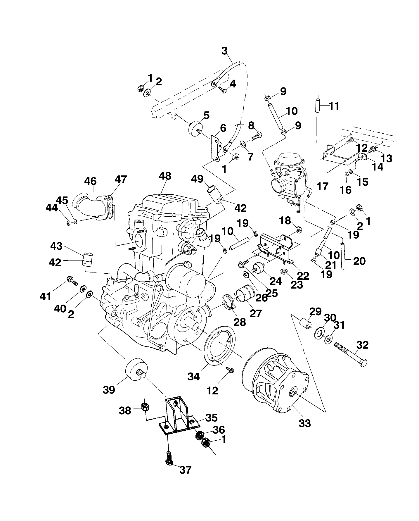 ENGINE MOUNTING - A99BG50AA (4949714971a011)