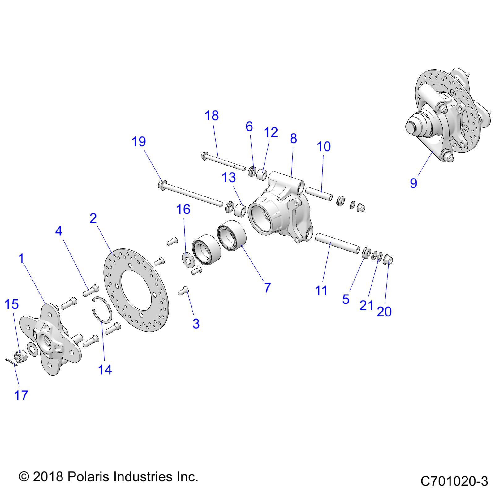 SUSPENSION, REAR CARRIER - Z20A5A87B2/E87BP/BK/BX (C701020-3)