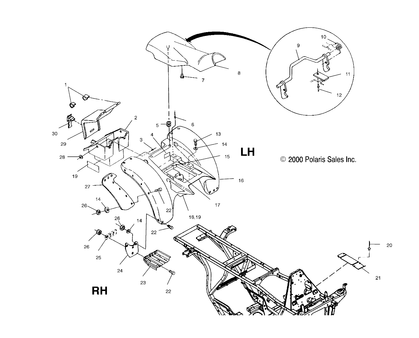 REAR CAB - A00AA32AA (4949914991A006)