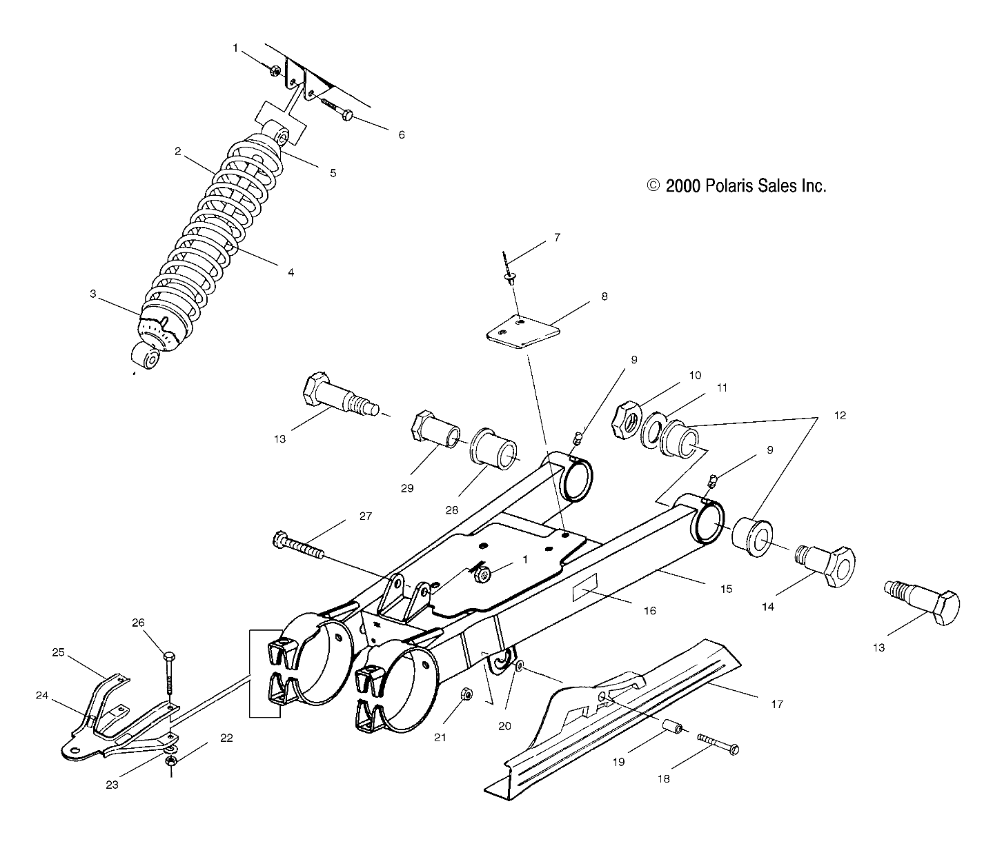 SWING ARM/SHOCK MOUNTING - A00AA32AA (4949914991B011)