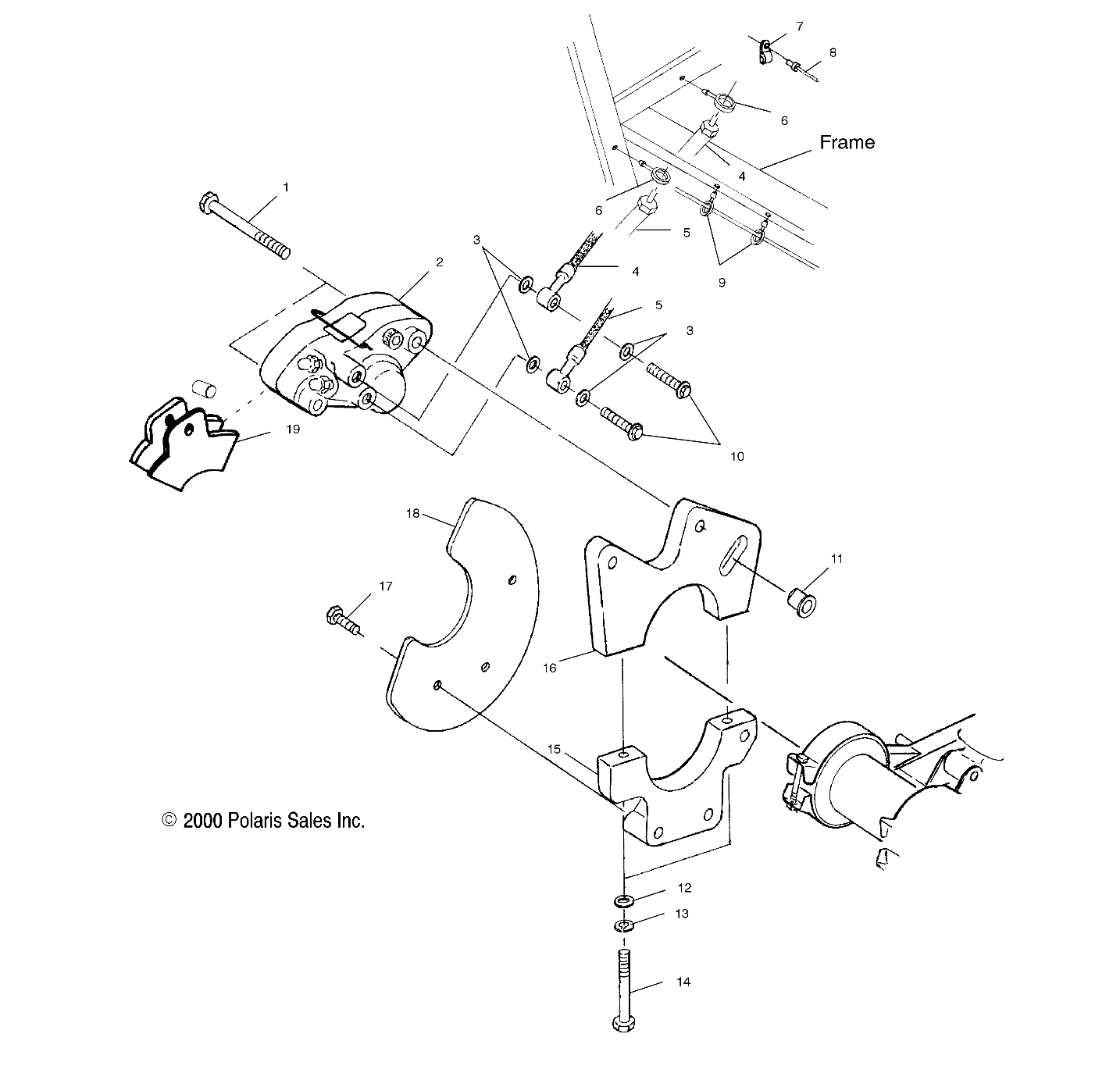 REAR CALIPER MOUNTING - A00AA32AA (4949914991B012)