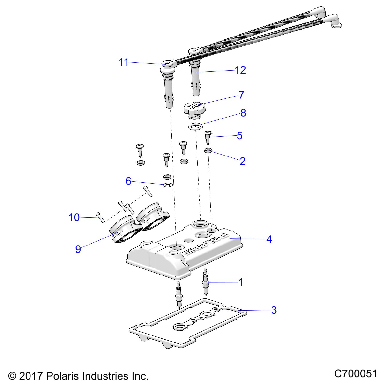 ENGINE, THROTTLE BODY AND VALVE COVER - R20RRE99DS (C700051)