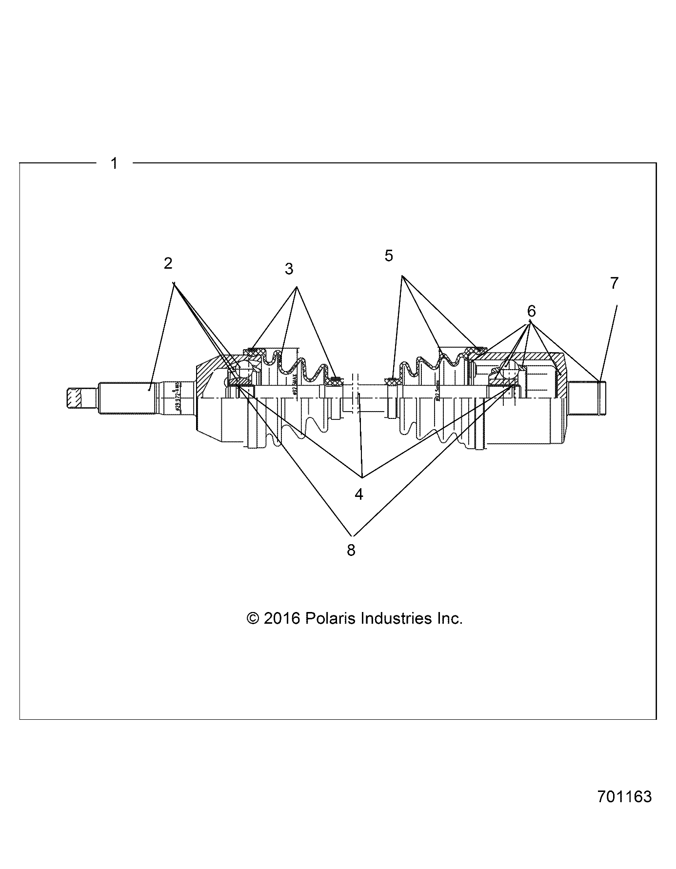 DRIVE TRAIN, REAR DRIVE SHAFT - R24MAA57P1/SPK (701163)