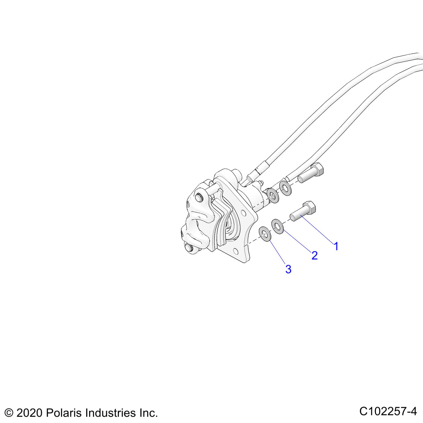 BRAKES, BRAKE CALIPER, REAR, MOUNTING - A22SJS57CX/CL (C102257-4)