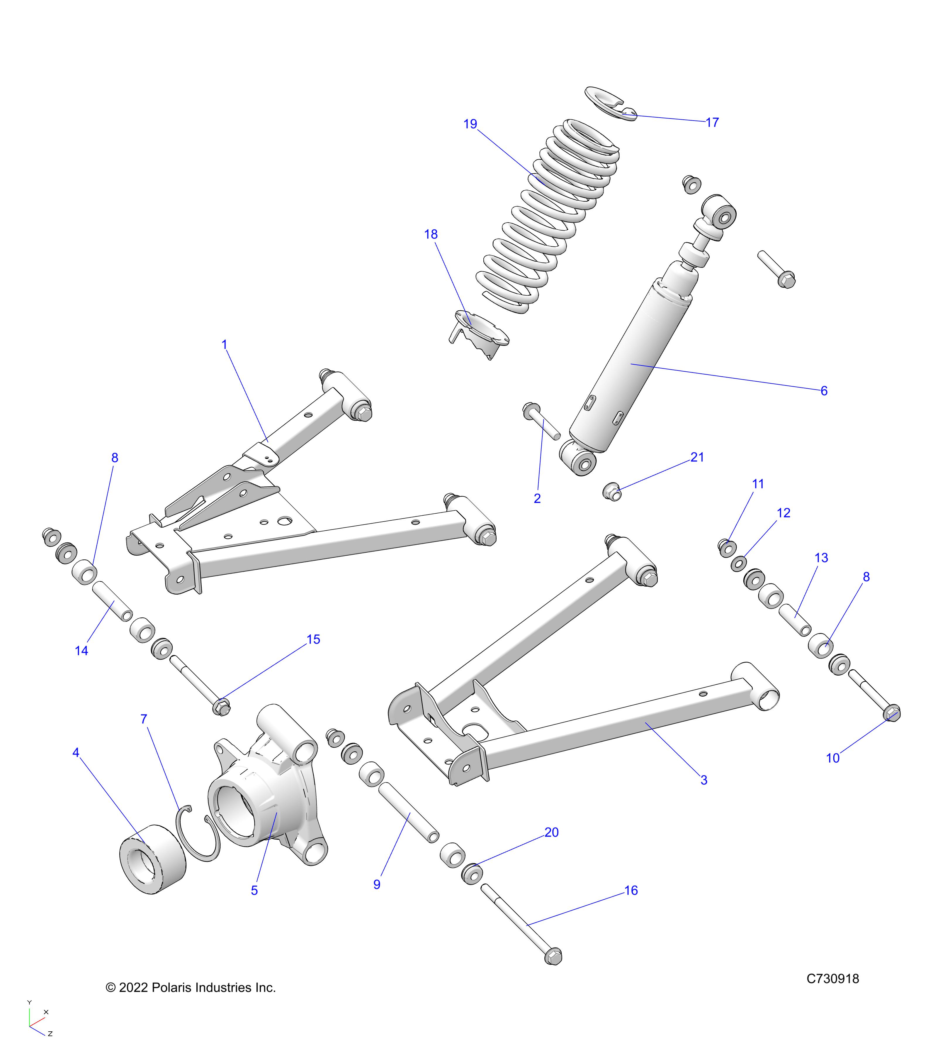 SUSPENSION, REAR - R25M4E57B5/B6 (C730918)