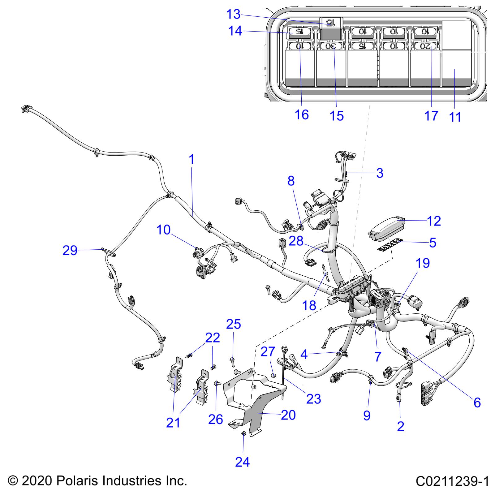 ELECTRICAL, MAIN WIRE HARNESS - A21SEG50A1/A5/CA1/CA5 (C0211239-1)