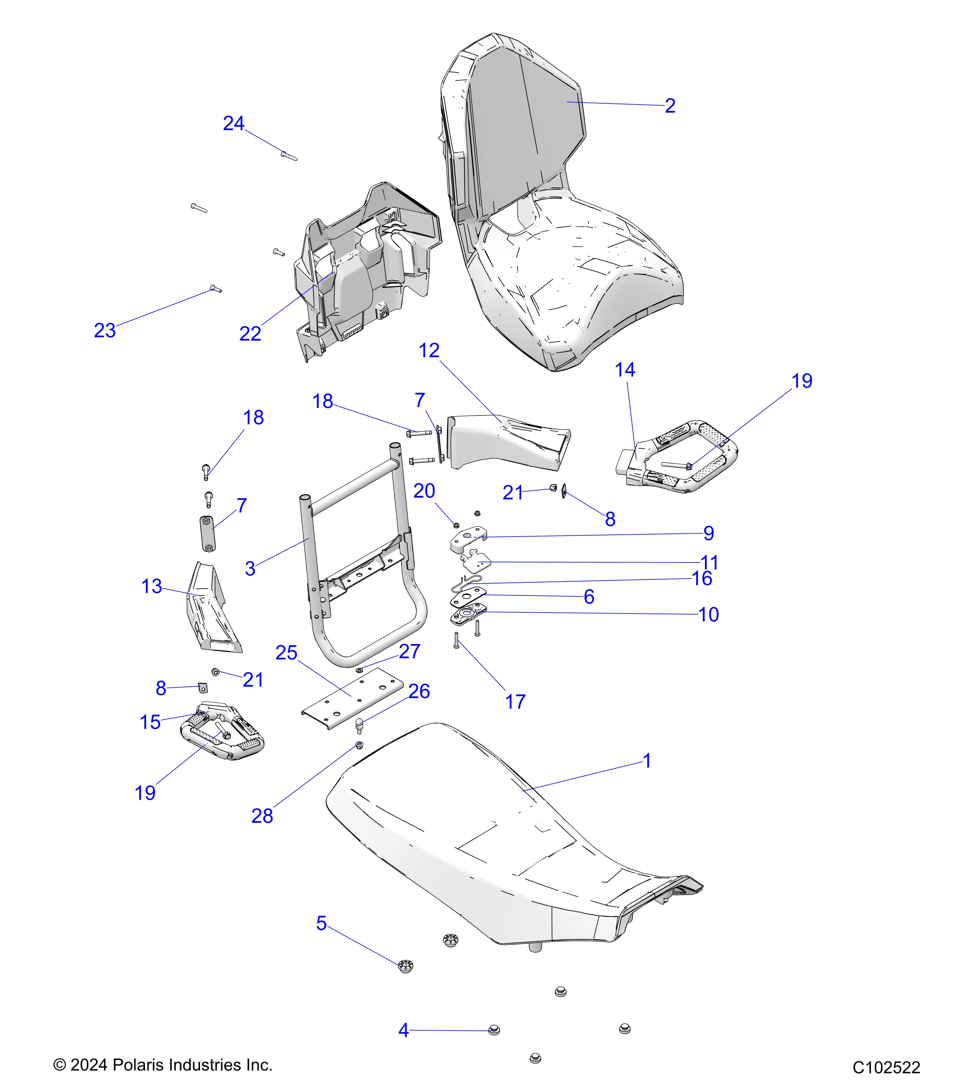 BODY, SEAT - A25SDA57A7/E57A4 (C102522)