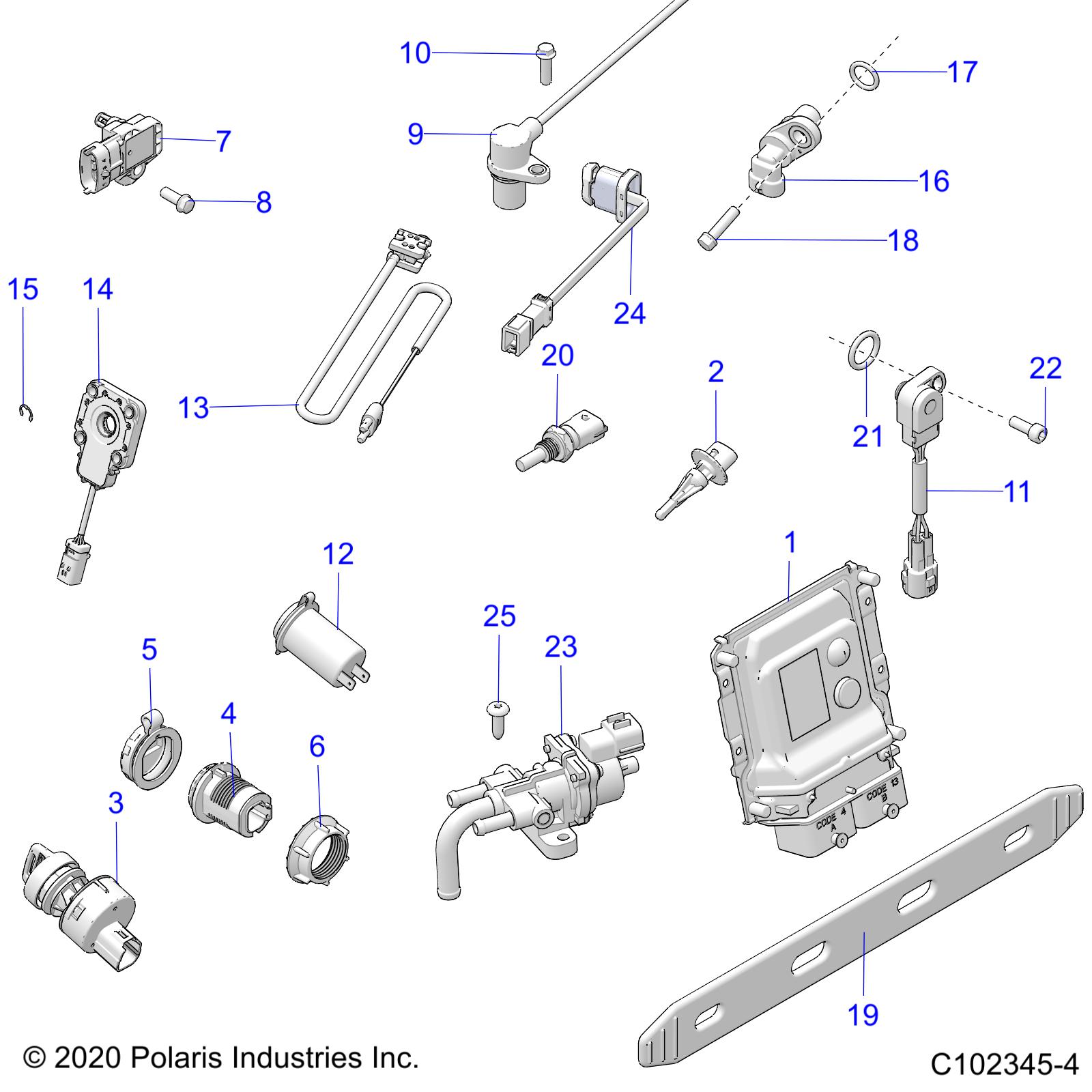 ELECTRICAL, SWITCHES, SENSORS, ECU and CONTROL MODULES - A21SXV85A9/AF/AP/CAF (C102345-3)