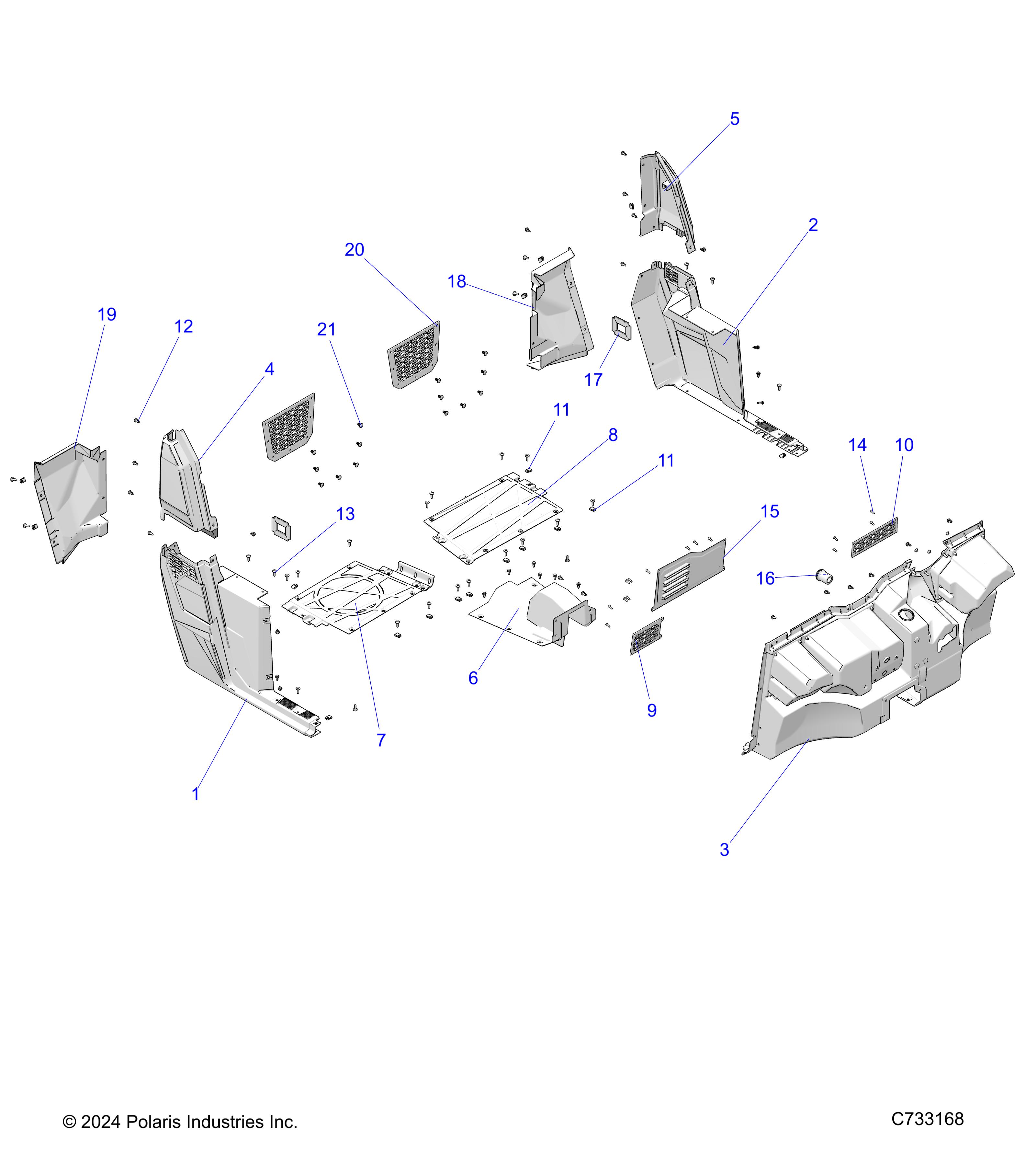 BODY, FLOOR and ROCKERS - R25MAU57Z5/B5/Z6/B6 (C733168)