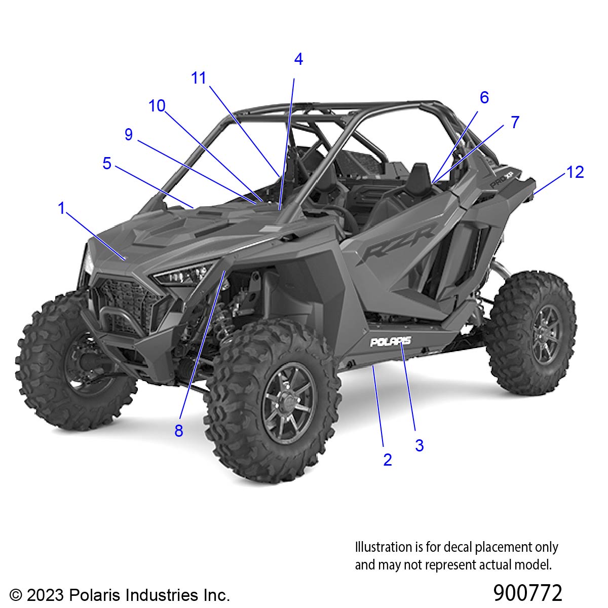 BODY, DECALS, STANDARD - Z21RAE92BD/BJ (900114)