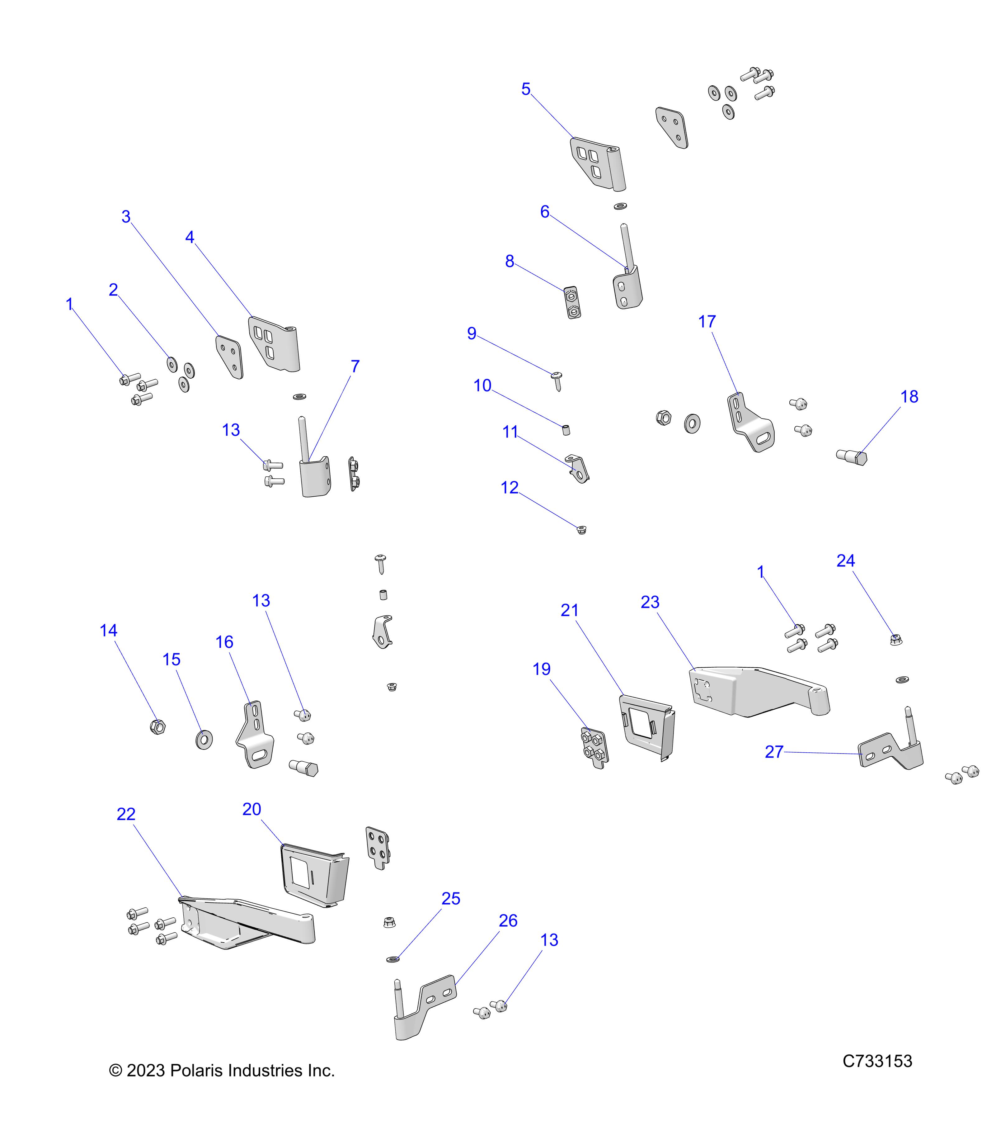 BODY, DOOR FRONT MOUNTING - R25M4U57Z5/B5/Z6/B6 (C733153)