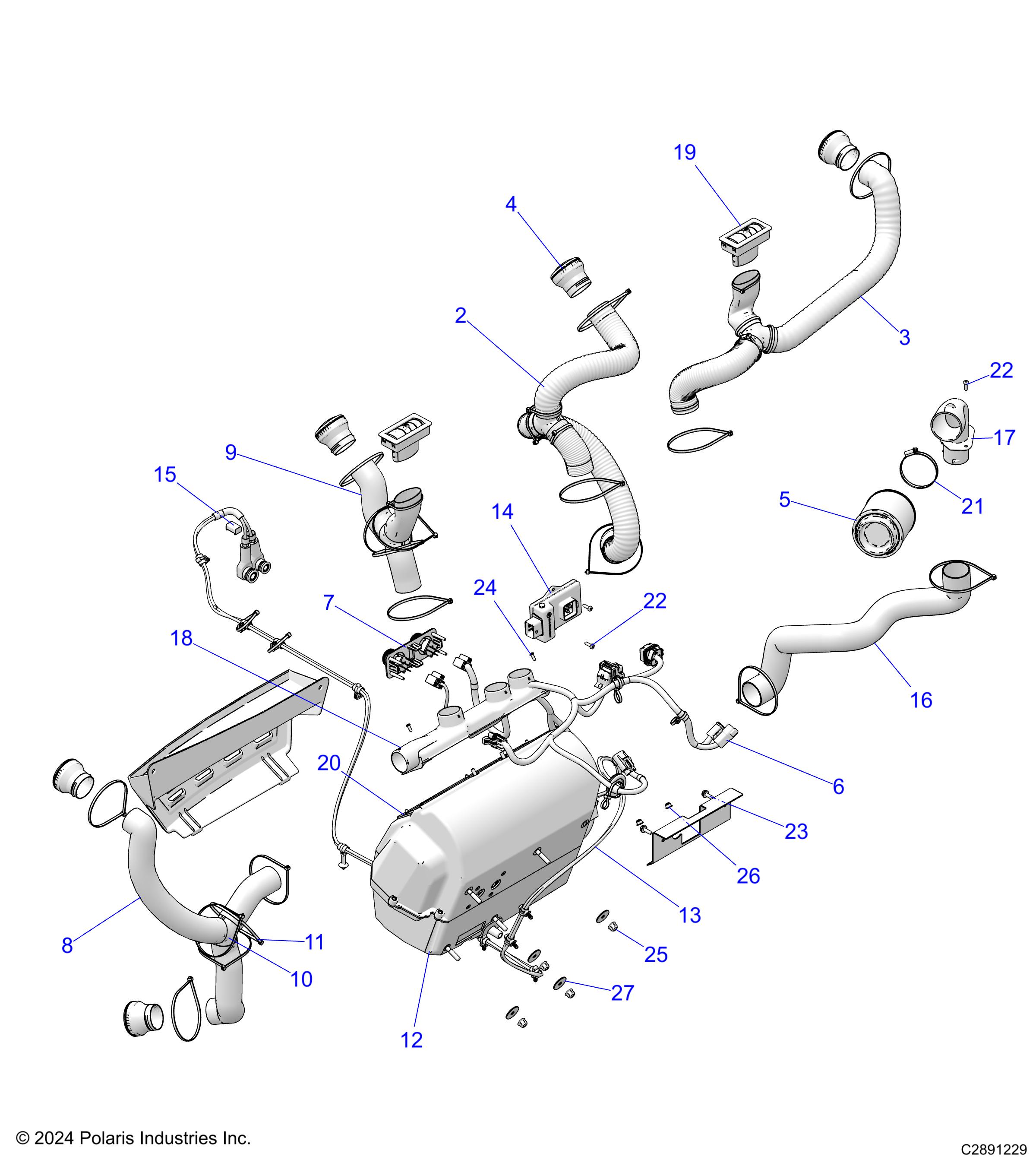 BODY, HEATER - D25E3UC2B4 (C2891229)