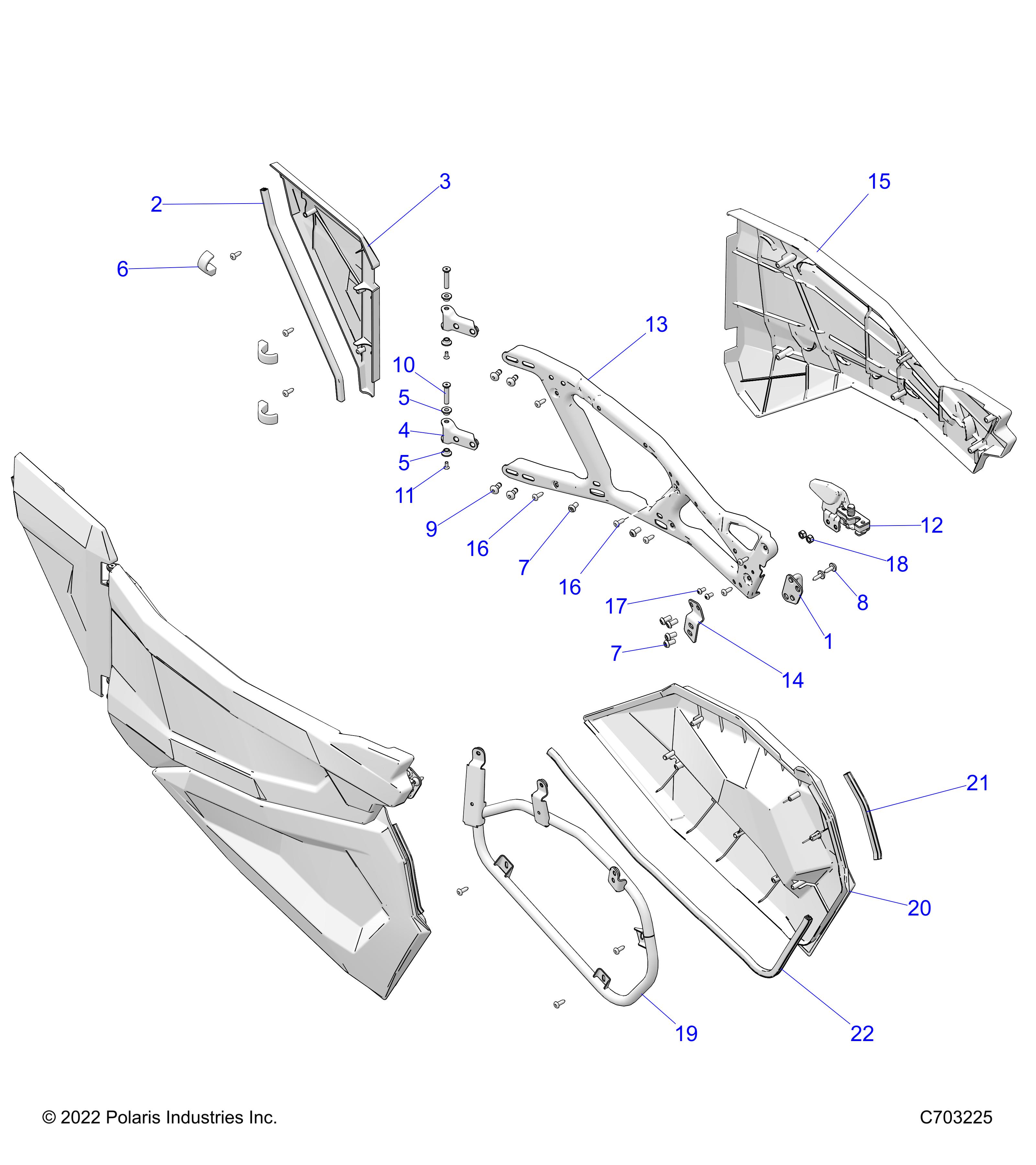 BODY, DOORS - Z23NAE99FR/SCR/FR (C703225)