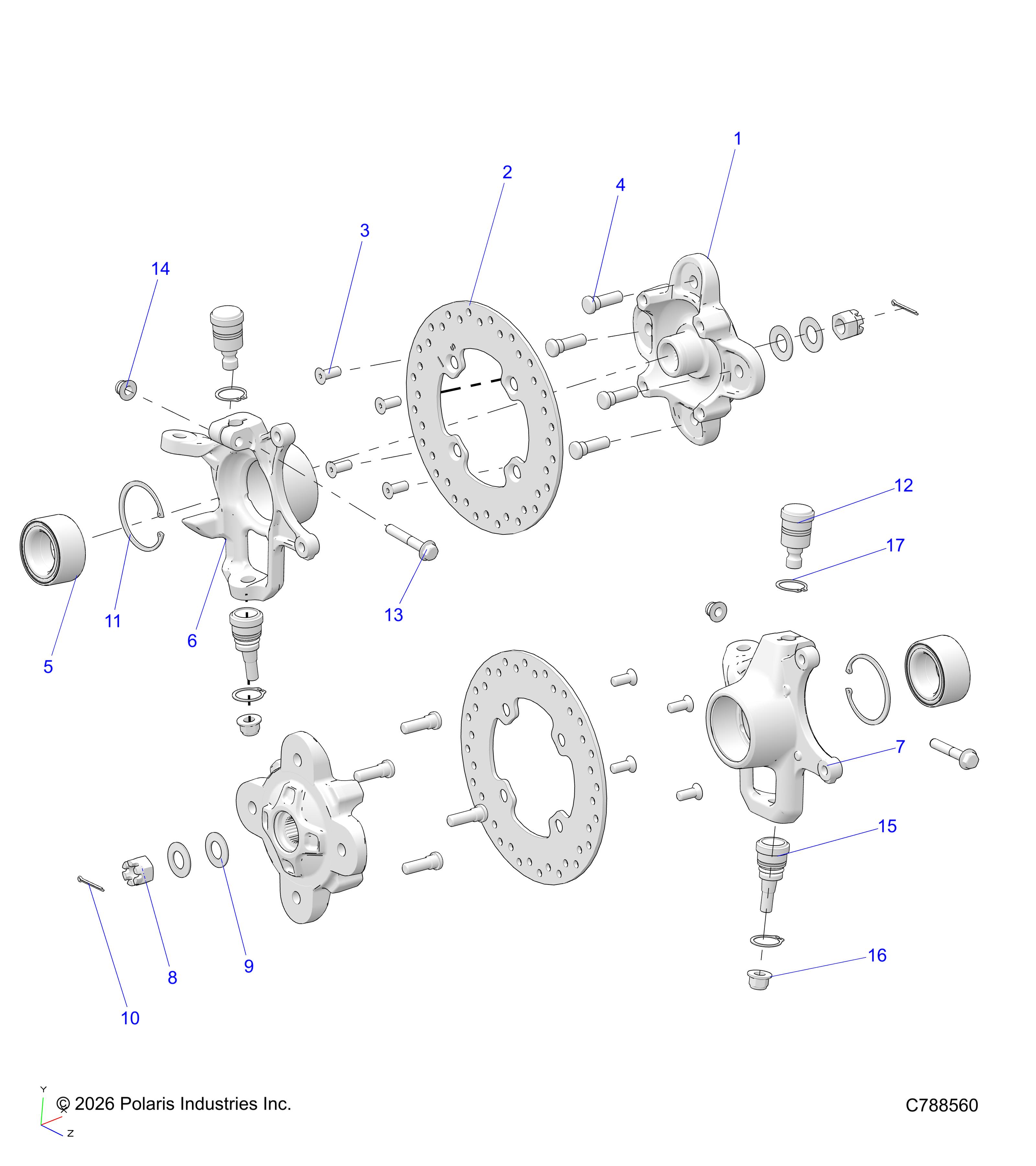 SUSPENSION, FRONT HUB