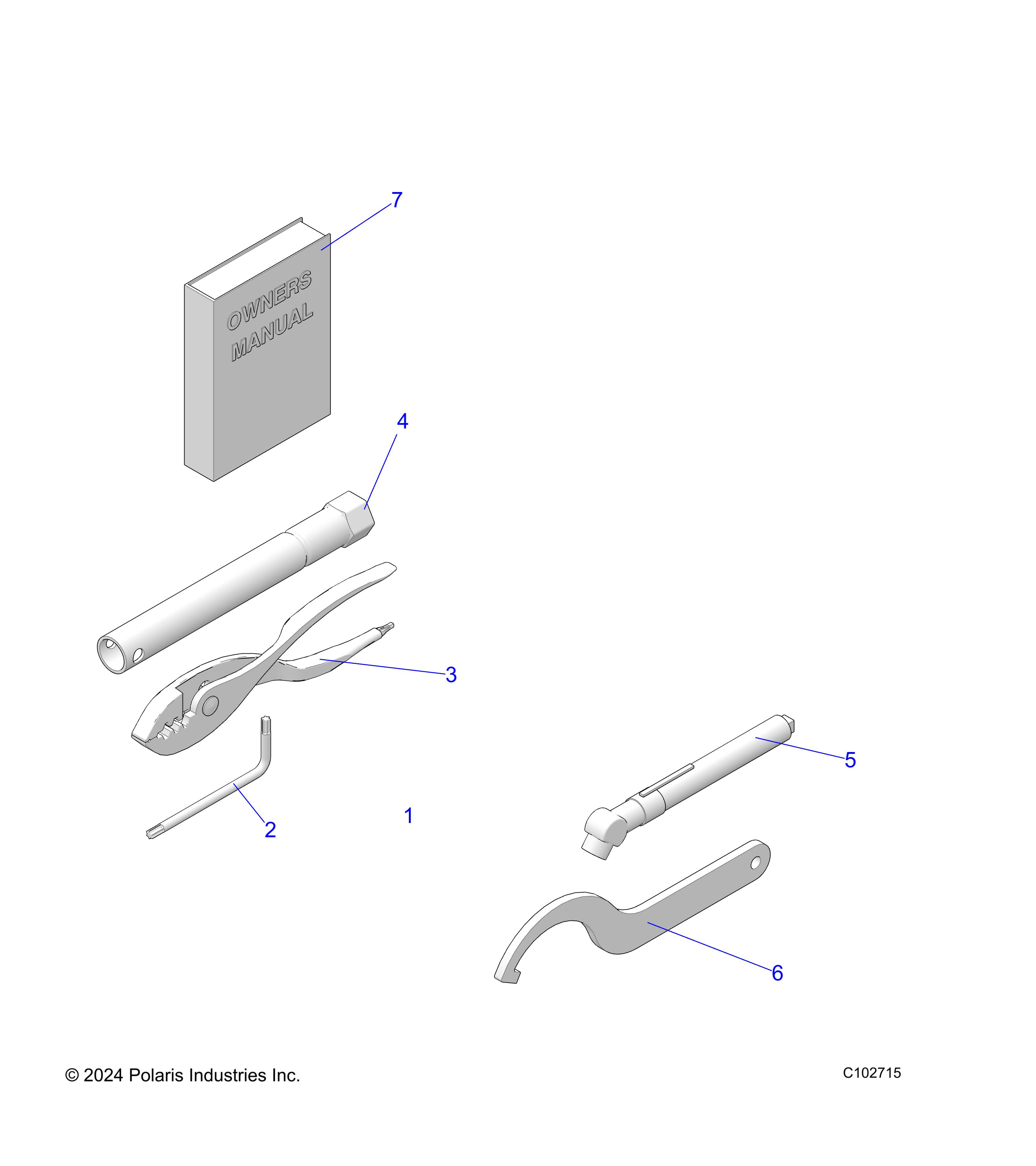 REFERENCE, TOOL KIT AND OWNERS MANUAL- A25SLE95FN/CN (C102715)