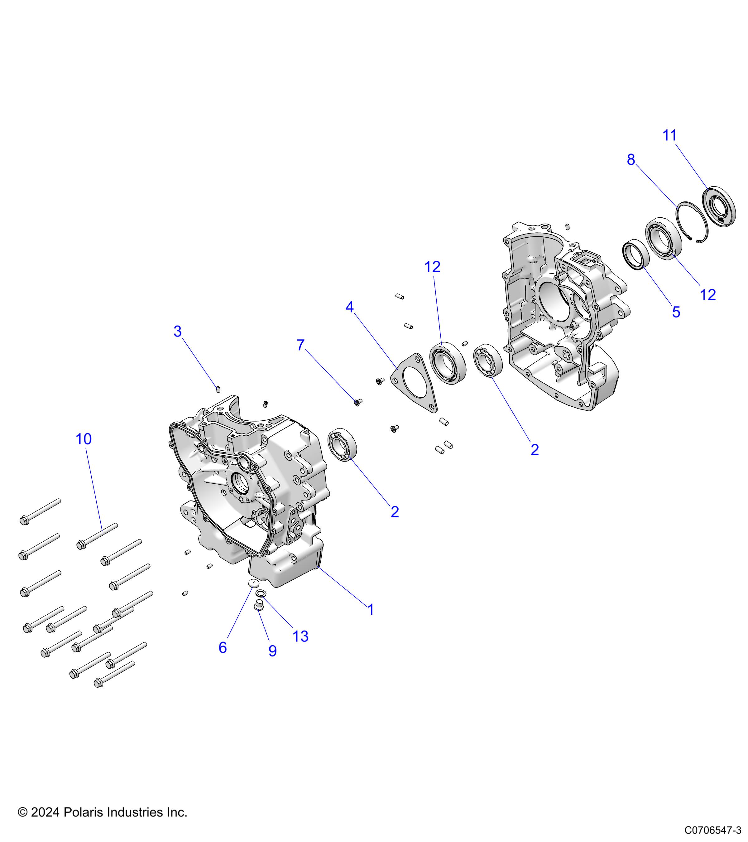 ENGINE, CRANKCASE - D25M4A57B4/G57B4/U57B4/W57B4 (C0706547-3)