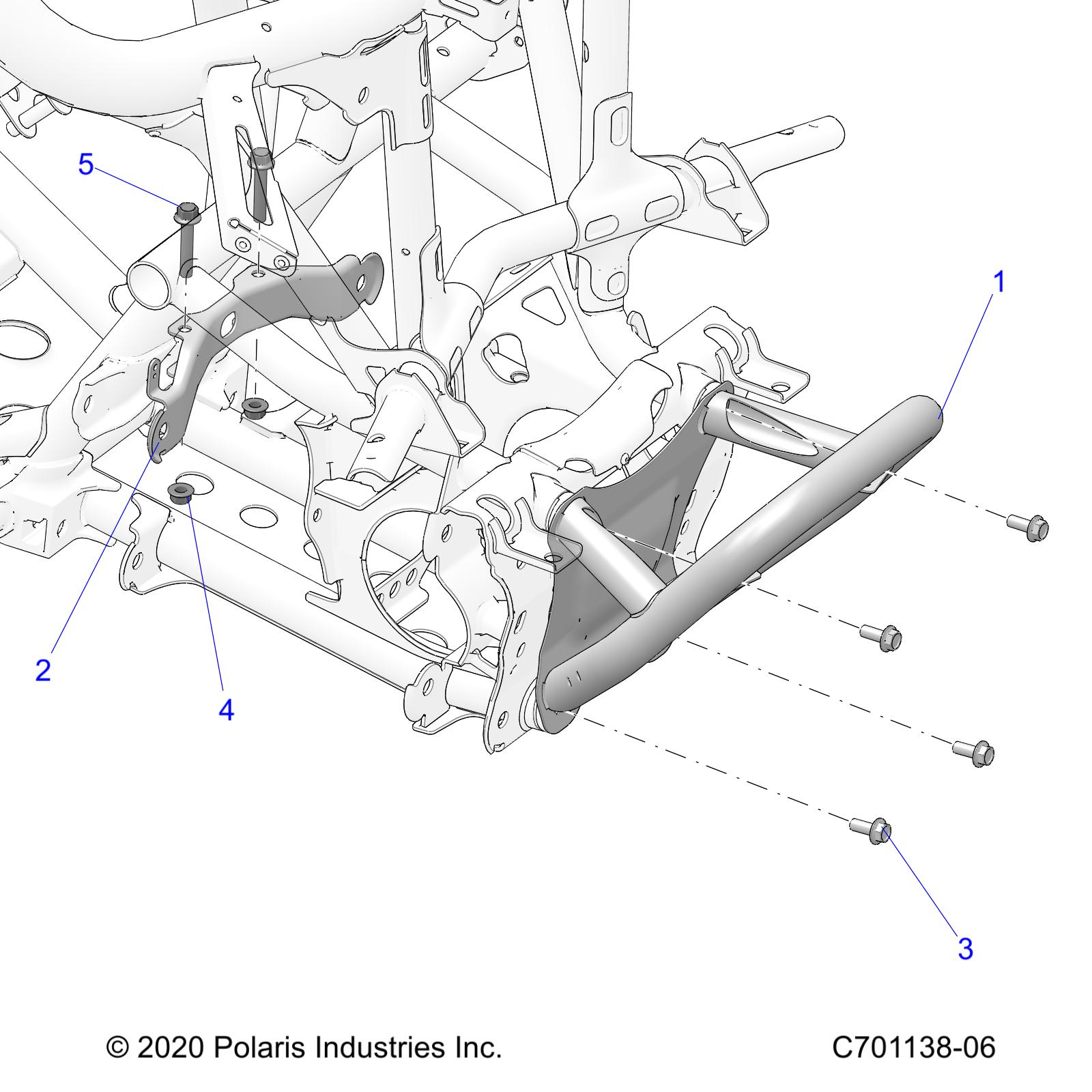 CHASSIS, FRONT GEARCASE AND BUMPER MOUNTING - Z23RMD2KAK/AJ/BK/BJ(C701138-06)