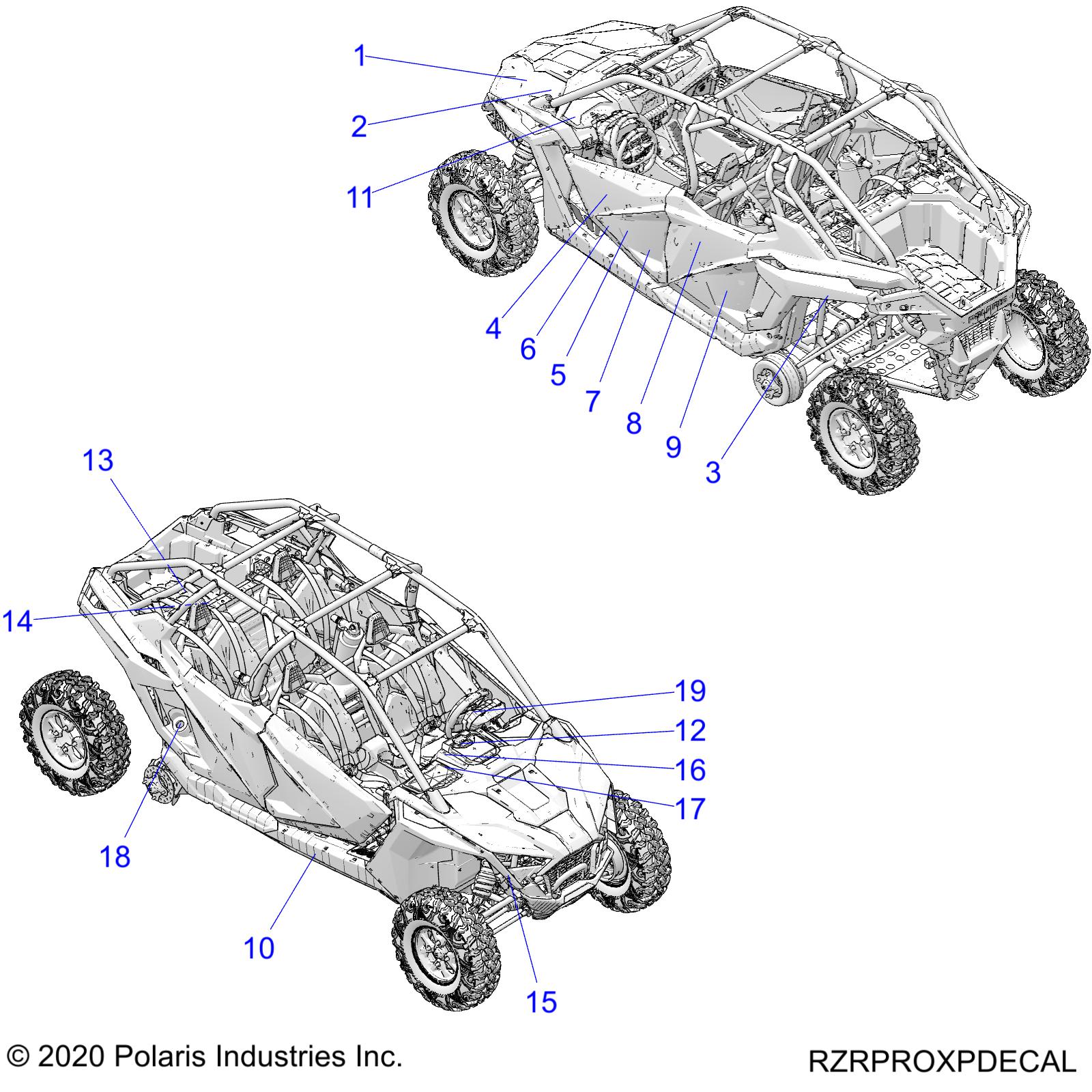 BODY, DECALS - Z20R4C92AE/BE (RZRPROXPDECAL)