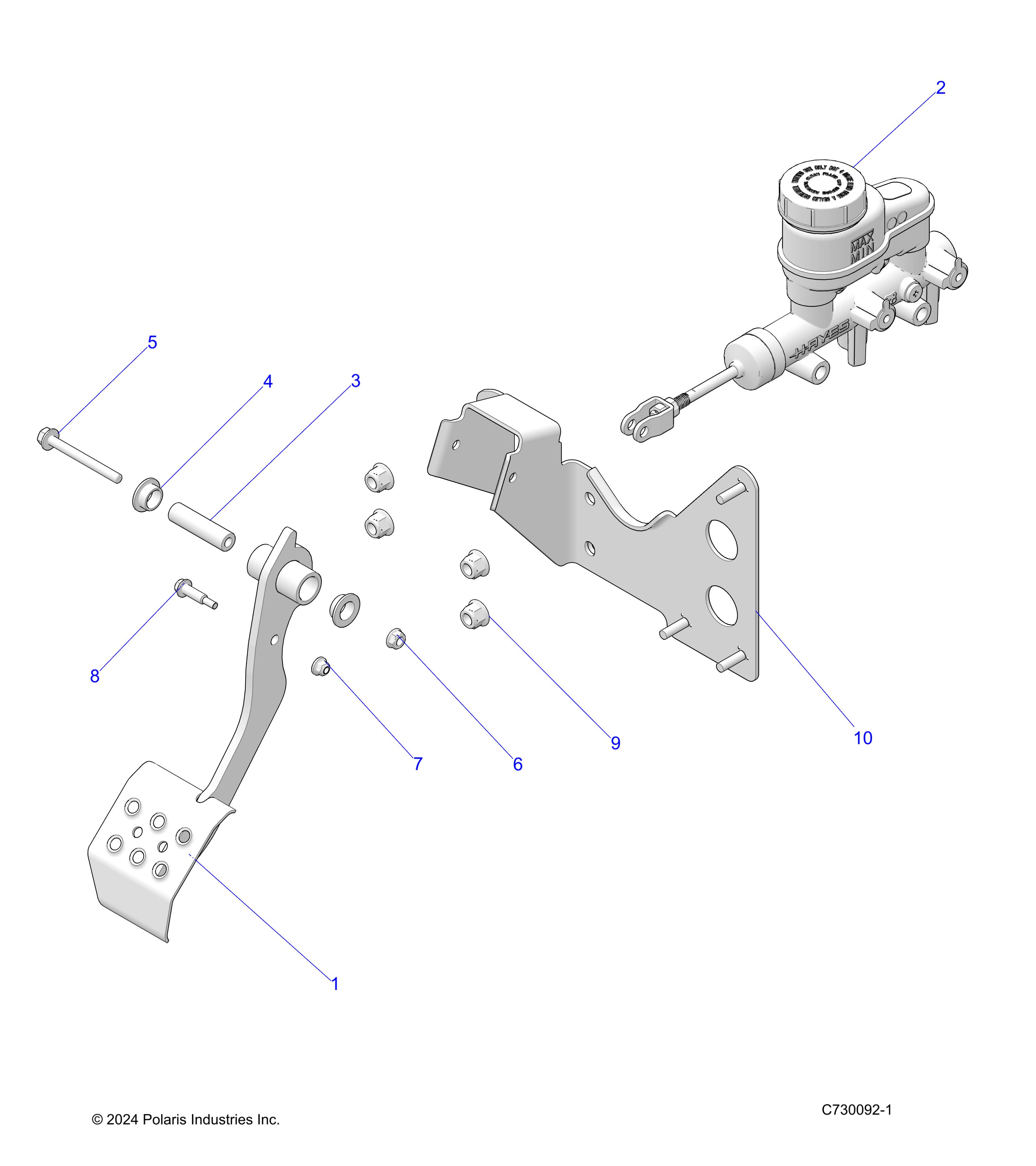 BRAKES, PEDAL AND MASTER CYLINDER - R25M4U57Z5/B5/Z6/B6 (C730092-1)