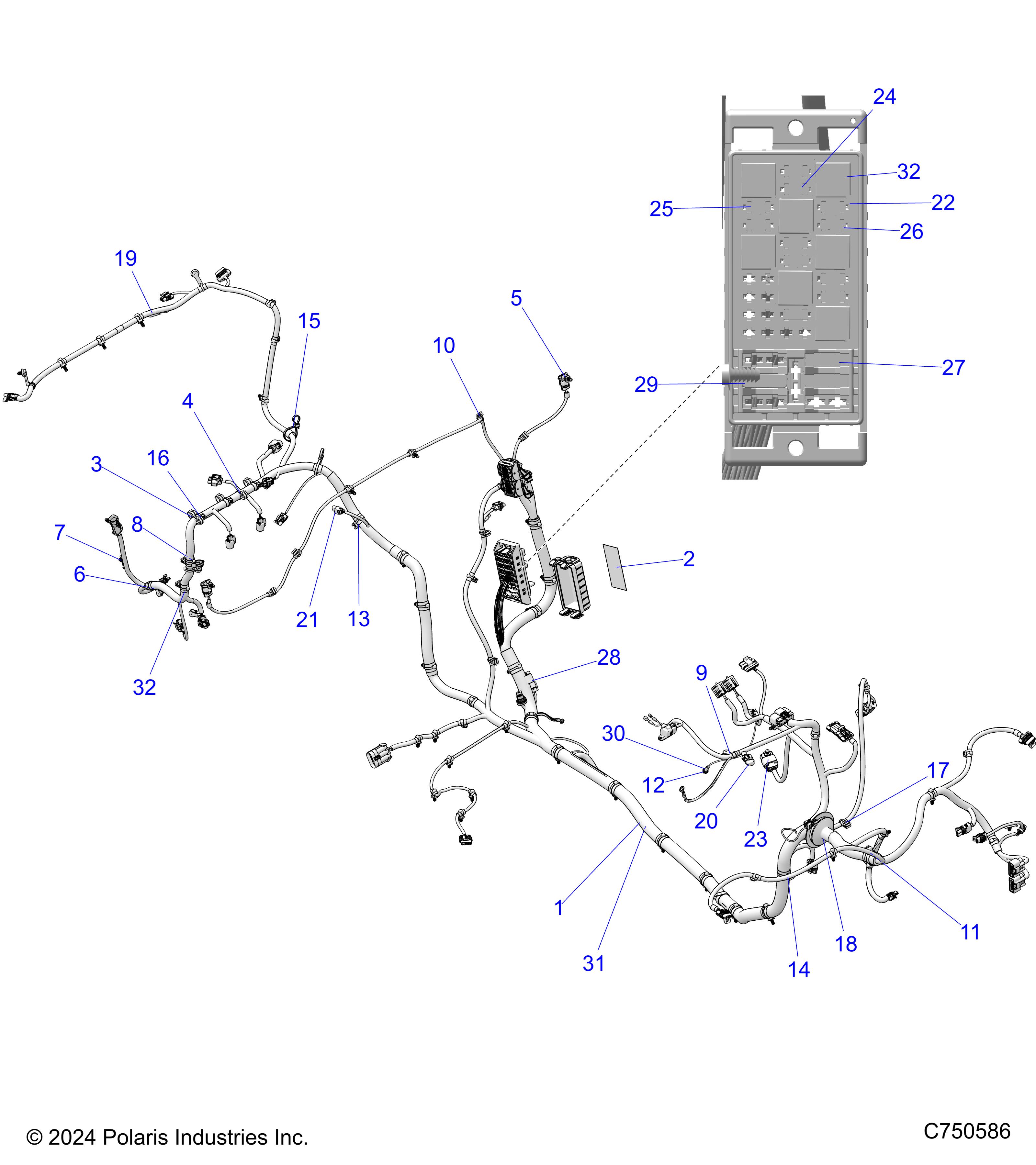 ELECTRICAL, WIRE HARNESS - Z25NMB99A4/B4 (C750586)