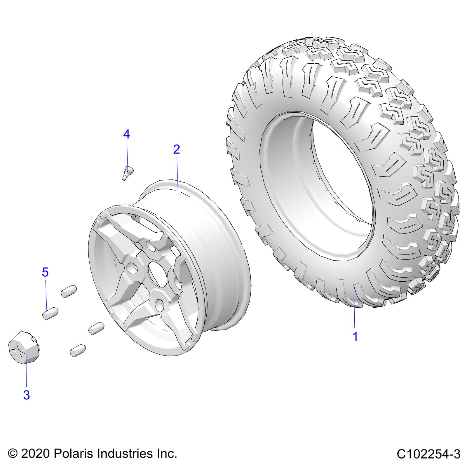 WHEELS, FRONT TIRE - A21SWS57C2 (C102254-3)