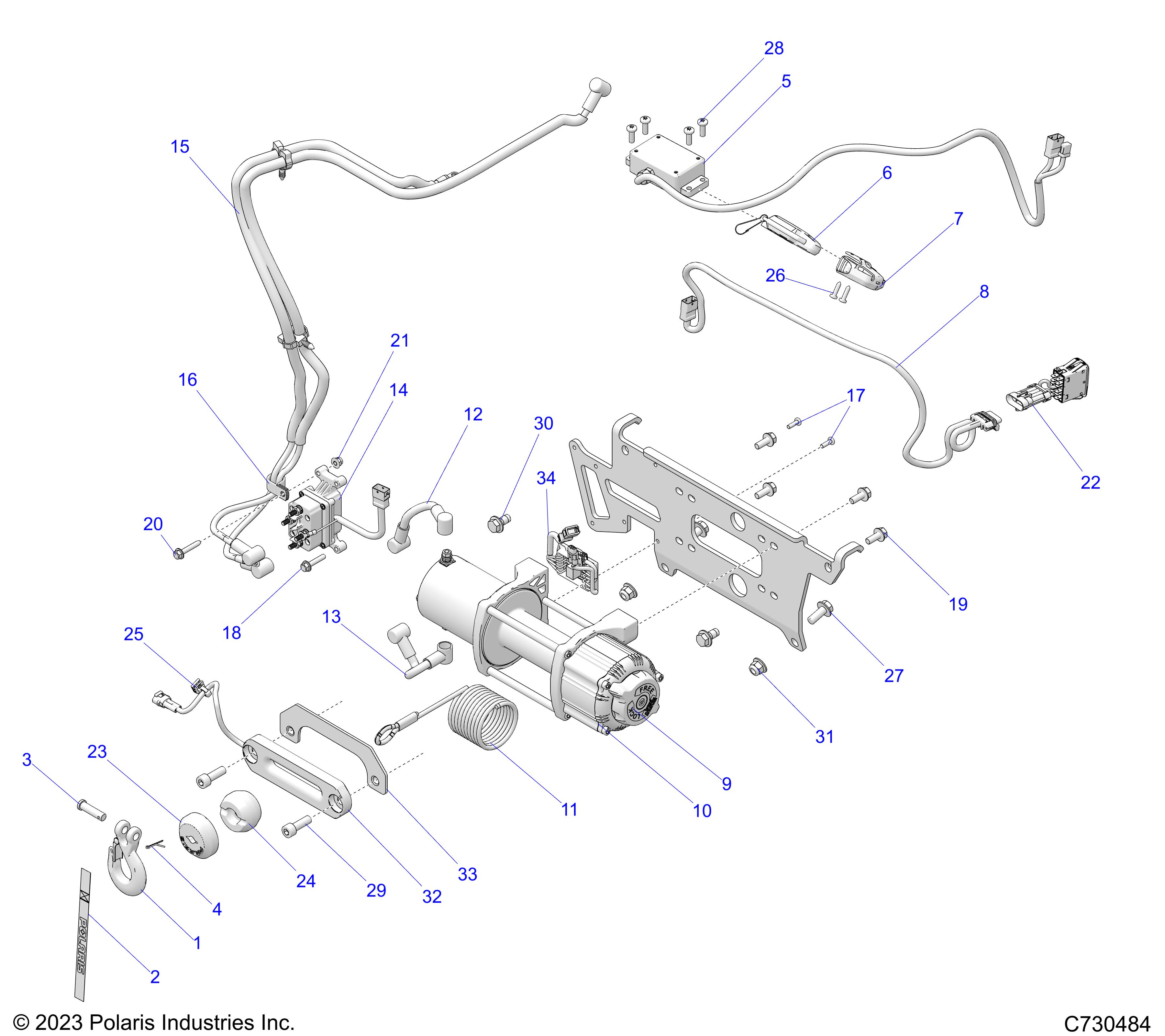 BODY, WINCH - (R23RRV99AC/RR299AC) (C730787)